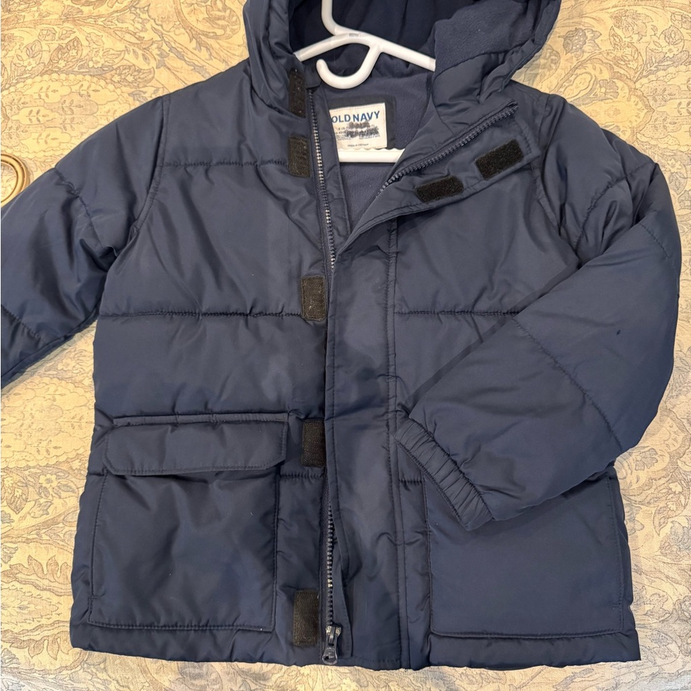 $10 with minimum $20 purchase. Old Navy Kids Navy Blue Puffer Jacket
